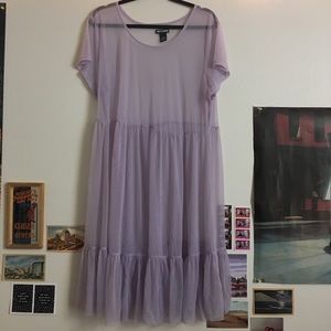 Lavender See Through Dress
